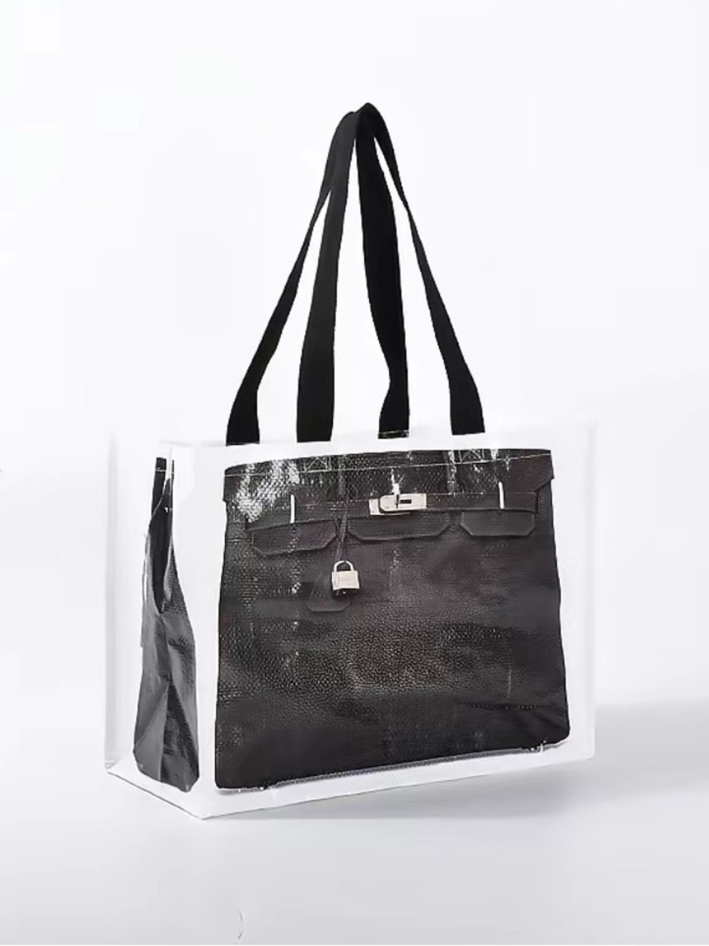 Not So Birken Tote with Black Straps